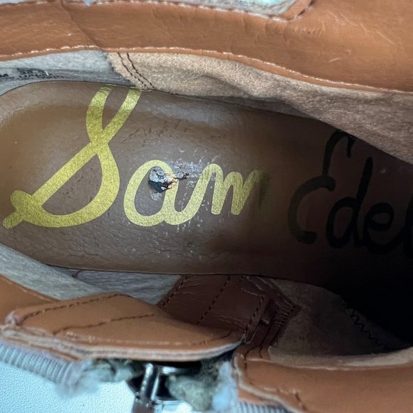 Sam Edelman Womens Petty Putty Beige Suede Leather Zip Ankle Bootie size 8.5 - Picture 12 of 16